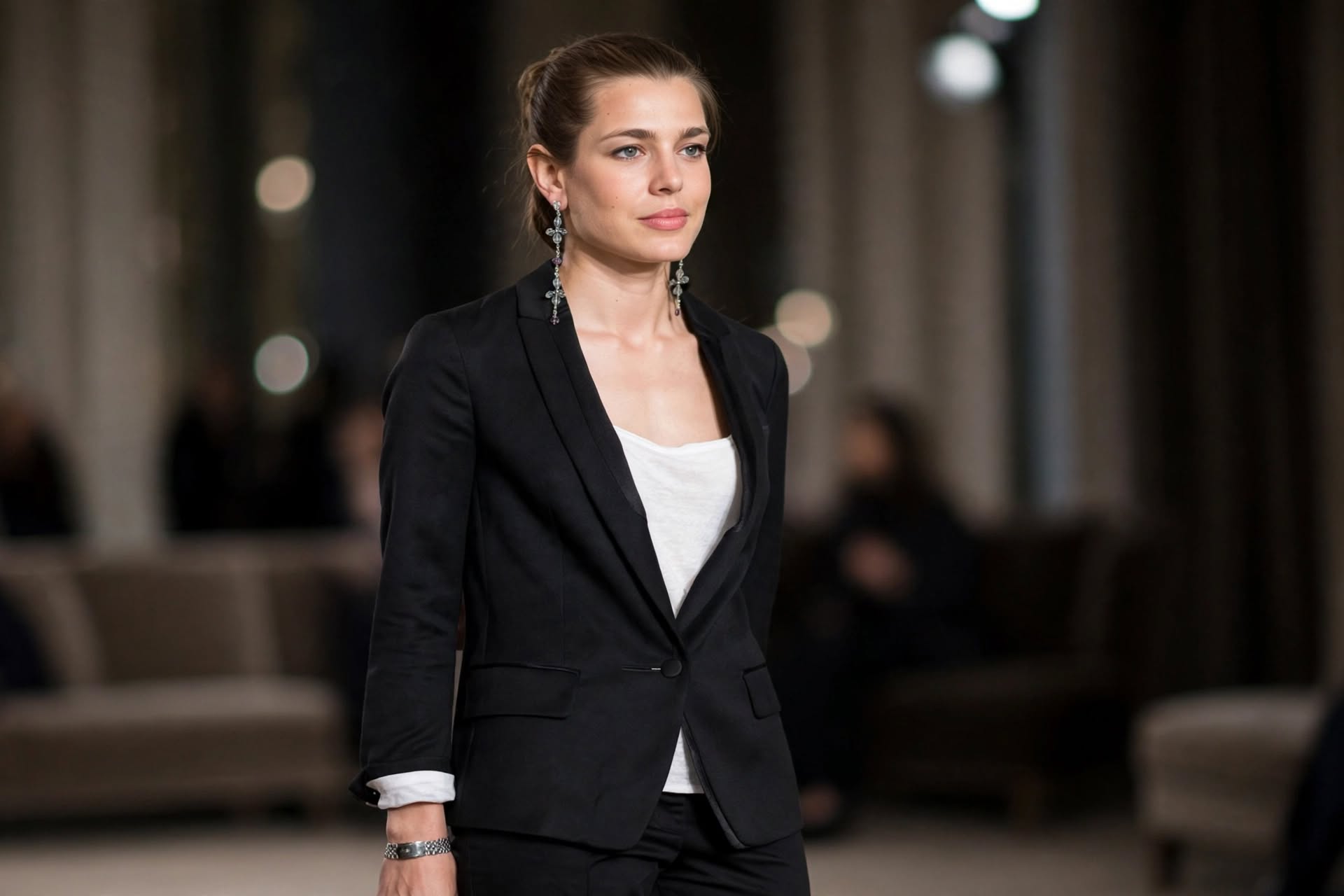Chanel in Paris: Charlotte Casiraghi turned heads in an elegant suit.