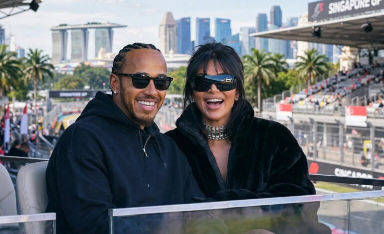  Kim Kardashian e Lewis Hamilton a Singapore